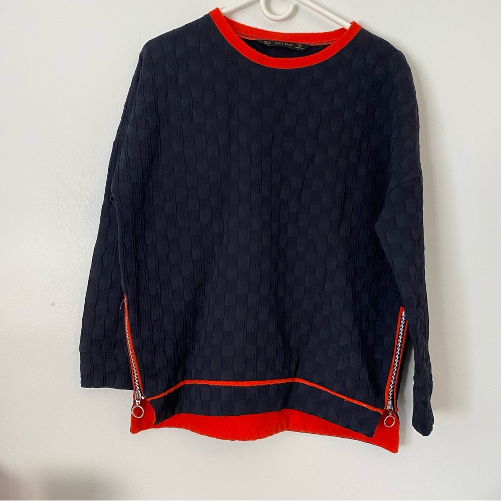 Zara Long Sleeve Shirt with Zippers
